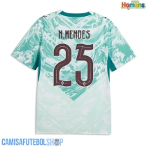 Camisa de time de futebol Portugal Nuno Mendes #25 Replicas 2º Equipamento Mundo 2026 Manga Curta